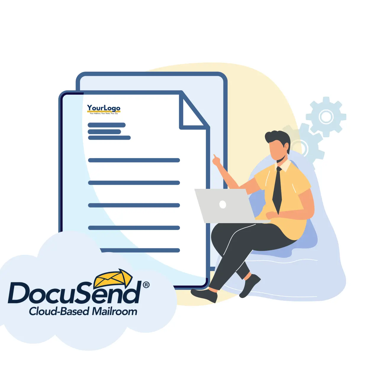 Email a document and automatically send it by US postal mail