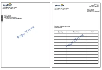 Address Cover Sheet Simplex -printing